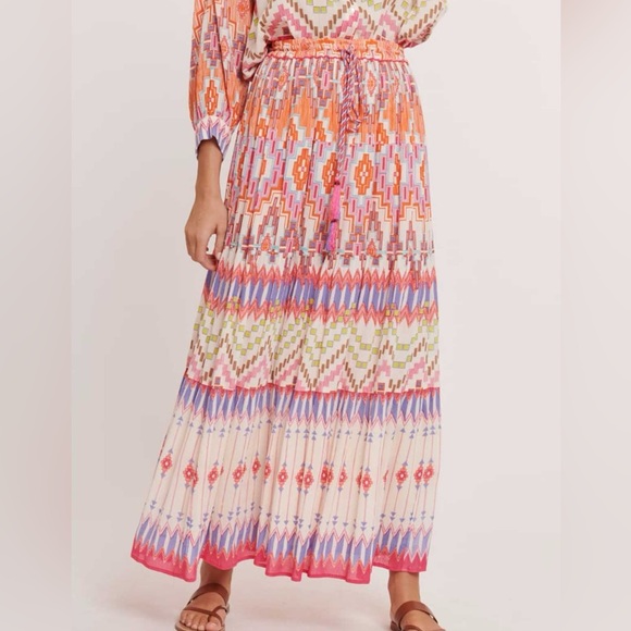 Maison Derhy Flynn Viscose Printed Long Skirt - Picture 1 of 7